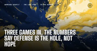Three Games In, the Numbers Say Defense Is the Hole, Not Hope